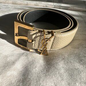 YSL CASSANDRE BELT (BEIGE) 70-80cm (S)